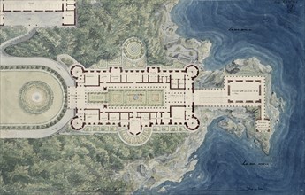 The Orianda Palace in the Crimea. Floor plan design, 1837-1838.