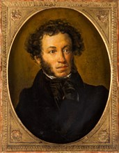 Portrait of the poet Alexander Sergeyevich Pushkin (1799-1837), Second quarter of the 19th cen.