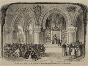 Scene from the Opera Don Carlos by Giuseppe Verdi. Paris, Théâtre de l'Opéra-Le Peletier, 11.03.1867