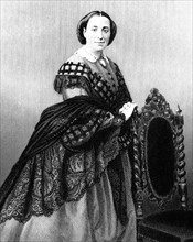 Rosina Penco (1823-1894) at time as Leonora in Opera Il trovatore by Giuseppe Verdi, Teatro Apollo,
