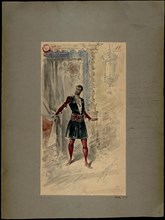 Costume design for the opera Otello by Giuseppe Verdi, world premiere, La Scala, 5 February 1887, 18