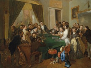 La Traviata: scene at the gaming table, 1866.