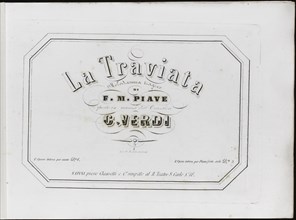 La Traviata: first edition of the original version, 1854.
