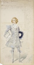 Costume design for the opera La Traviata by Giuseppe Verdi, 1899.