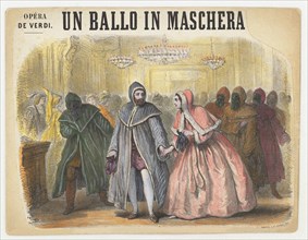 Opera Un Ballo in maschera by Giuseppe Verdi, Paris, Théâtre Italien, 1861.