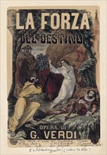 Poster for the opera La forza del destino by Giuseppe Verdi, c. 1870.