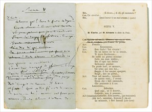 Libretto of the opera La forza del destino by F. M. Piave, revised by the composer, 1863.