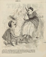 Caricature to the Opera Don Carlos by Giuseppe Verdi. Paris, Théâtre de l'Opéra-Le Peletier, 11.03.1