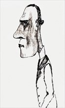 Self-caricature, Mid of 1930s.