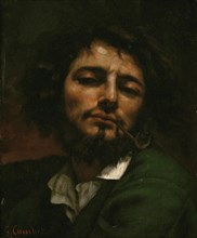 Self-Portrait with Pipe (L'Homme a la pipe), 1849.