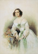 Portrait of Princess Olga Alexeevna Golitsyna, née Shcherbatova (1829-1879), 1847.