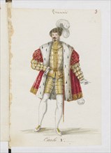 Don Carlos. Costume design for the opera Ernani by Giuseppe Verdi, 1845.