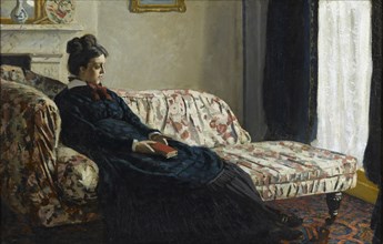 Méditation. Madame Monet au canapé, c. 1871.