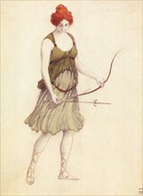 Costume design for the ballet Sylvia ou La Nymphe de Diane by Léo Delibes, 1901.