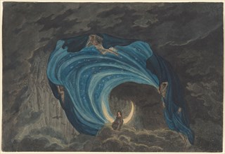 Queen of the Night Scene. Stage design for the opera Die Zauberflöte by Wolfgang Amadeus Mozart, 181