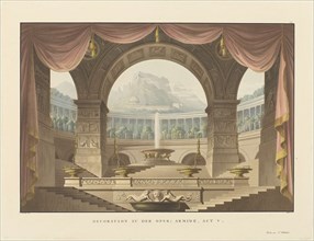 Set design for the Opera Armide by Christoph Willibald Gluck, 1824.