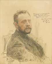 Portrait of the writer Boris Alexandrovich Lazarevsky (1871-1936), 1906.