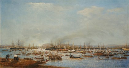 The Arrival Of The Russian Fleet Into Toulon Harbour, 1893.