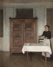 The maid laying the table, 1895.