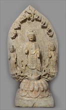 Votive Stele with Buddha and two Bodhisattvas, 534-550.