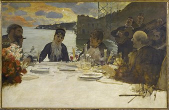 Dinner at Posillipo, after 1878.