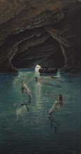 Fisherman and Mermaids in the blue Grotto on Capri.