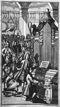 Frontispiece of the Musicalisches Lexicon Oder Musicalische Bibliothec .. by Johann Gottfried Walt