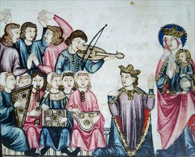 Illustration from the codex of the Cantigas de Santa Maria, c. 1280.