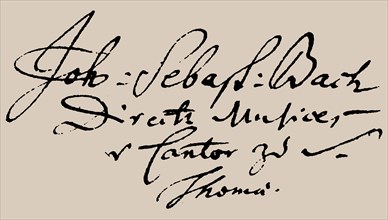Signature of Johann Sebastian Bach.