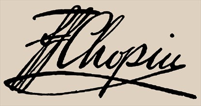 Signature of Frédéric Chopin.