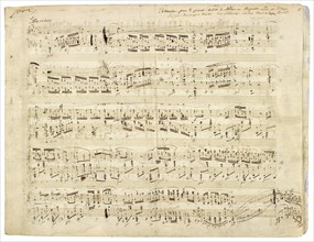 Autographed partiture of the Polonaise, Op. 53 in A flat major for piano, 1843.