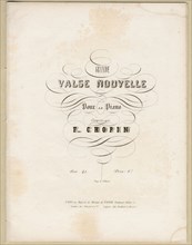 Cover page of first edition of the Grande Valse Nouvelle in A-flat Major, Op. 42, 1840.
