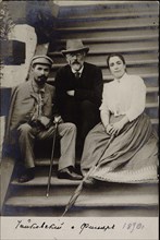 Pyotr Ilyich Tchaikovsky visiting Nikolay and Medea Figner, 1890.