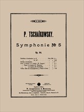 Cover of the score of the Symphony No. 5 in E minor, Op. 64 by Pyotr Tchaikovsky, 1888.