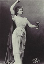 Opera singer Lilli Lehmann (1848-1929) as Isolde in Opera Tristan and Isolde by Richard Wagner, ca 1