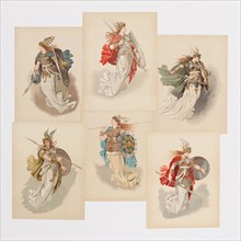 Costume designs for opera Der Ring des Nibelungen by Richard Wagner, 1889.