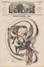 Caricature of Richard Wagner in L'Éclipse, 1869.