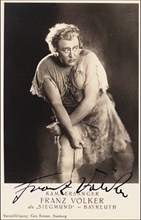 Franz Völker as Siegmund in opera Die Walküre by Richard Wagner, Bayreuth, 1933.