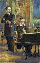 Richard Wagner and King Ludwig II, c. 1900.