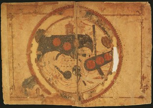 World map. The world, centering on the Persian Gulf, ca 550.