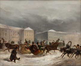 Winter Sleigh Rides, 19th century.