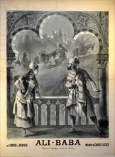 Poster for the Opéra comique Ali Baba by Charles Lecocq at the Éden-Théâtre, 28 November 1889, 188