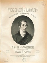 Cover of the Trois Célèbres Ouvertures by Carl Maria von Weber, 1869.