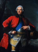 Portrait of Maurice de Saxe (1696-1750), Marshal of France, First half of the 18th cent.