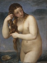 Venus Rising from the Sea (Venus Anadyomene), 1520.