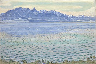 Lake Thun with Stockhorn Range, 1904.