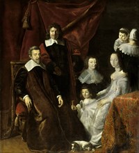 Portrait of the Family of Habert de Montmor, Mid of 17th cen.