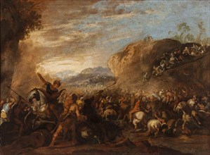 Battle between the Israelites and the Amalekites.