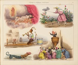 Illustration from the Series Charges et Décharges diaboliques, 1830.