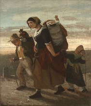The gypsy and her children (La bohémienne et ses enfants), 1853-1854.